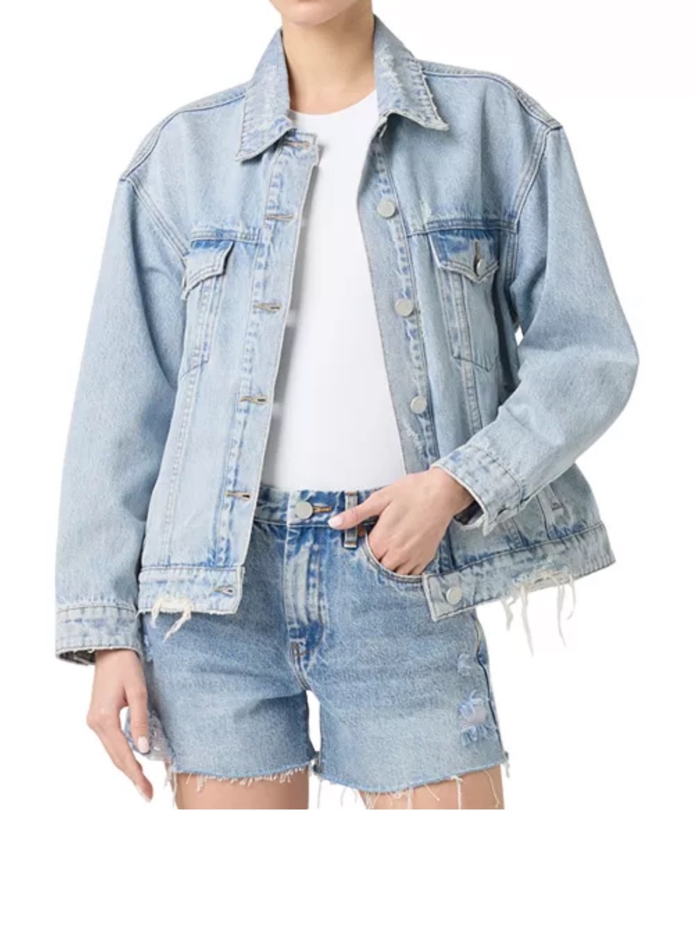 BlankNYC Distressed Jean Jacket -Early Morning